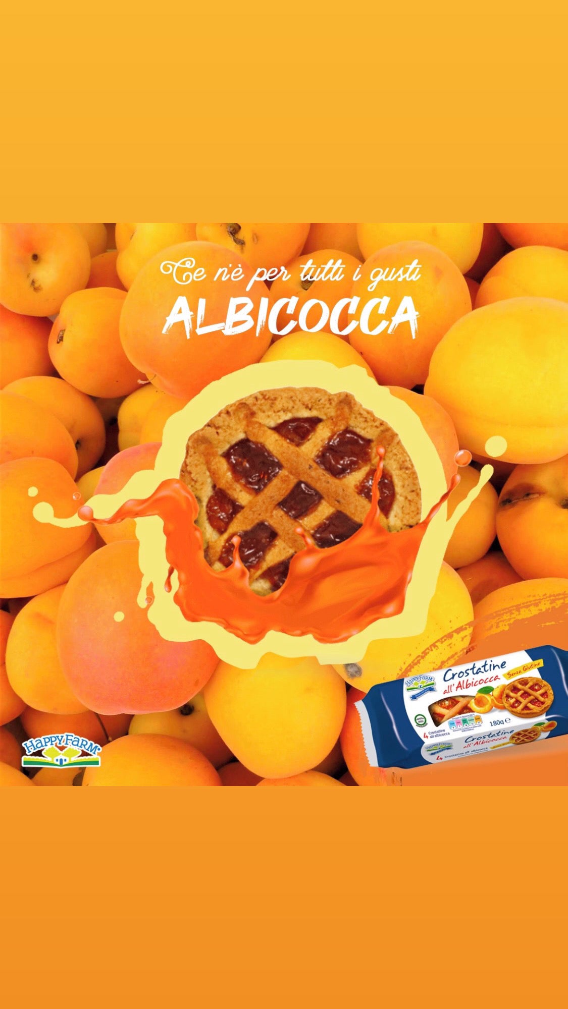 Happy Farm crostatina albicocca 180 g (4x 45g)